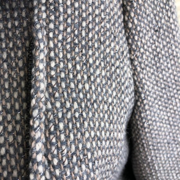 Talbots Julienne Asymmetrical Moto Front Zip Tweed Wool Blend Blazer Old Money - Picture 8 of 17